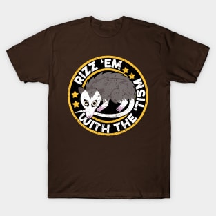 Autism Rizz Em With The Tism Autistic Possum T-Shirt